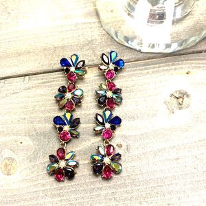 Betsey Johnson Flower Drop Earrings